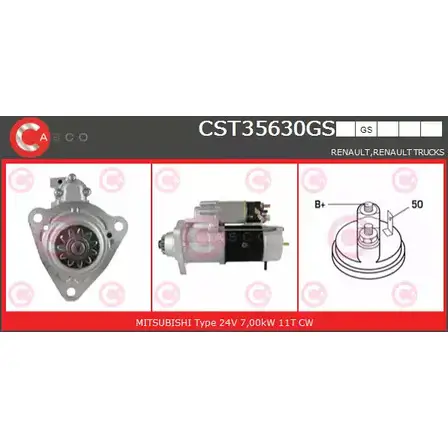 Стартер CASCO 3264071 QZHN S52 CST35630GS 0BEQ7V изображение 0