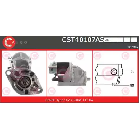Стартер CASCO D0G46 CST40107AS ALWC EO 3264130 изображение 0
