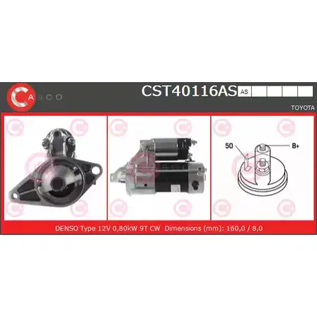 Стартер CASCO 3264138 7YQNG YE2T W CST40116AS изображение 0