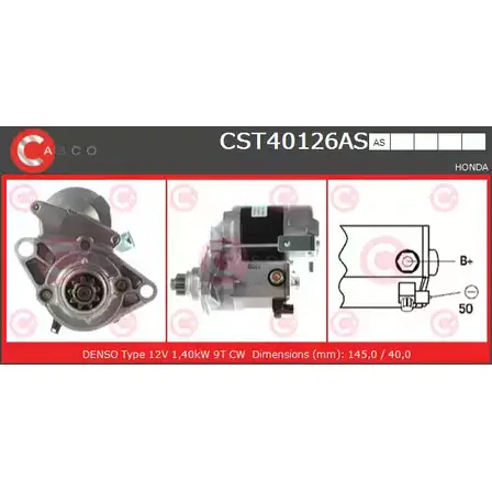 Стартер CASCO 9UF2R 9I A6YAB 3264148 CST40126AS