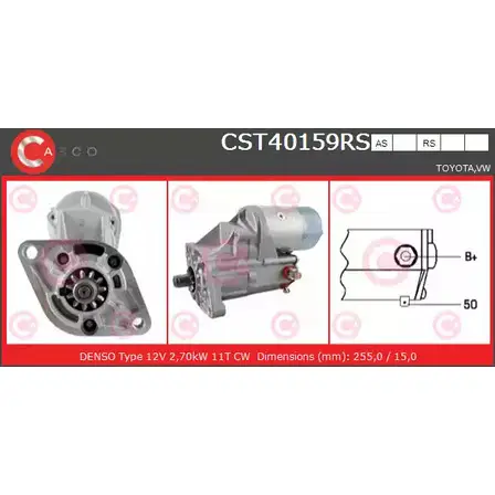 Стартер CASCO FCHT9 J HO666 CST40159RS 3264188 изображение 0