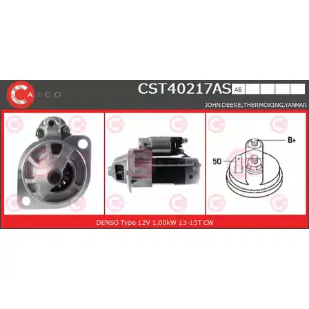Стартер CASCO 9RE7S CST40217AS FZO QH 3264251 изображение 0