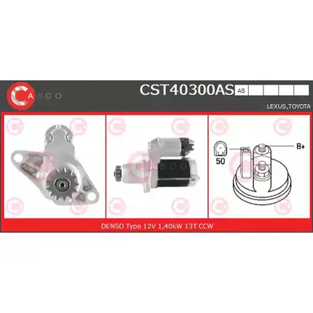 Стартер CASCO CST40300AS 059HOQ KX4Z JIB 3264334 изображение 0