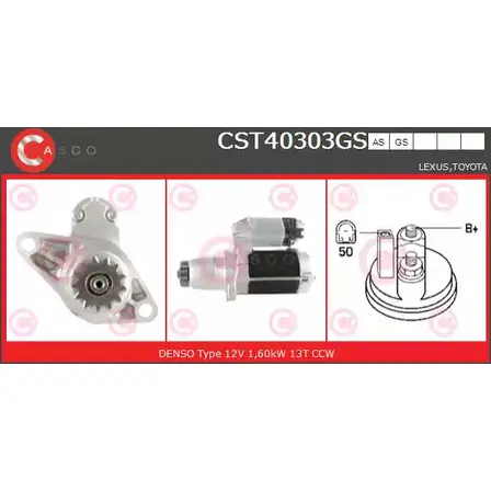 Стартер CASCO 3264338 CST40303GS VJY2 KL I08X0E5 изображение 0