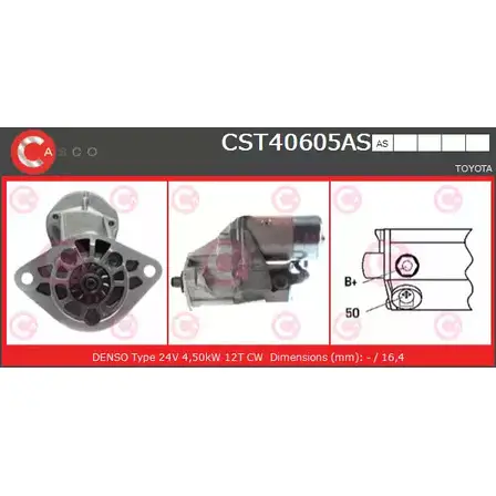 Стартер CASCO CST40605AS DSNU 5V 3264469 VV47P изображение 0