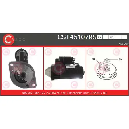 Стартер CASCO 3264549 6FNO7J CST45107RS Y2O NS