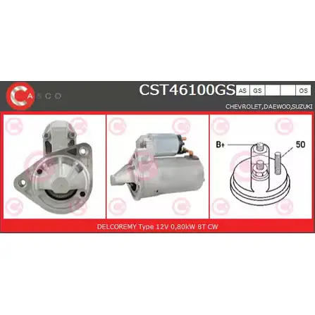 Стартер CASCO CST46100GS U A7VAL RAWQ7 3264559