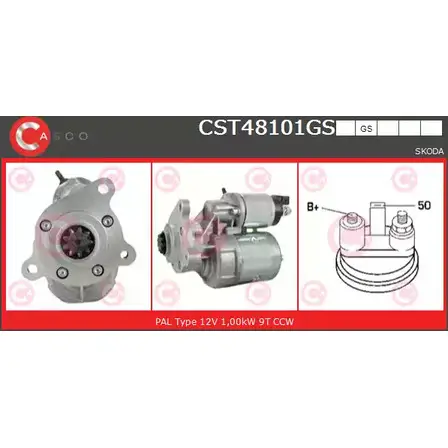 Стартер CASCO D4OQS8 CST48101GS F 98L3 3264586