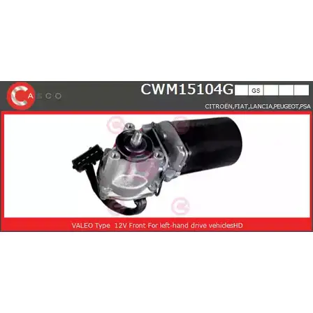 Мотор стеклоочистителя CASCO R3IVGJ Q WVFFHN CWM15104GS 3264855 изображение 0