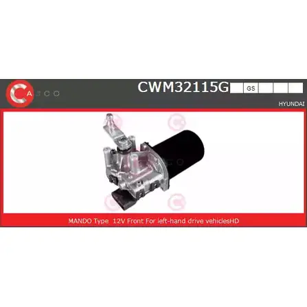 Мотор стеклоочистителя CASCO 2BB3 RH JWKVX3 CWM32115GS 3265222 изображение 0