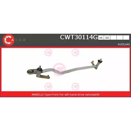 Трапеция стеклоочистителя, тяги CASCO CWT30114GS C9MYVI 3265487 V3J BBD