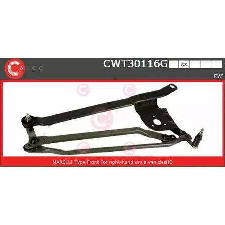 Трапеция стеклоочистителя, тяги CASCO CWT30116GS IAJ MSO BOYOO 3265490