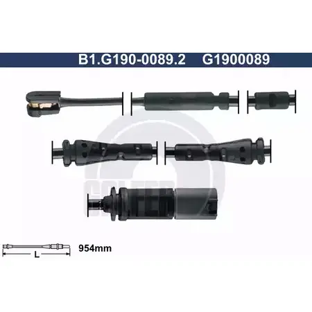 Датчик износа тормозных колодок GALFER T82AGT B1.G190-0089.2 G190008 9 3286493 изображение 0