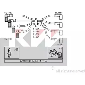 Высоковольтные провода зажигания KW FACET 4.8888 EPS 1.500.888 3299972 359 888 изображение 0