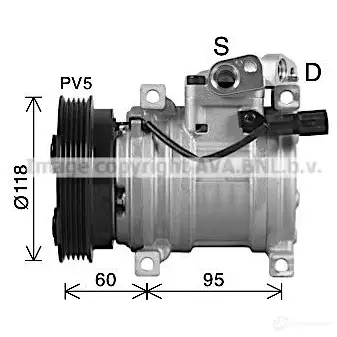 Компрессор кондиционера PRASCO hyk483 1437697067 CZ0F 5S - Изображение 1