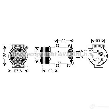 Компрессор кондиционера PRASCO fdk430 4045385087679 3ZP2 JY 2584581