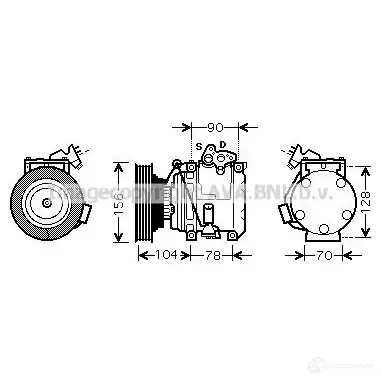 Компрессор кондиционера PRASCO tok439 2607095 EED 213V 4045385092215 изображение 0