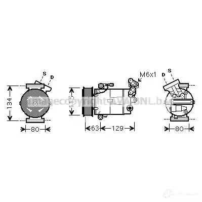 Компрессор кондиционера PRASCO 4045385093182 rtk384 E BJY3TA 2604304 изображение 0