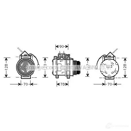 Компрессор кондиционера PRASCO B4 XUR 4045385036936 prk033 2601892