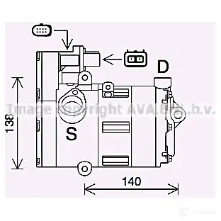 Компрессор кондиционера PRASCO 4045385220632 aik421 1225520070 TU USA изображение 0