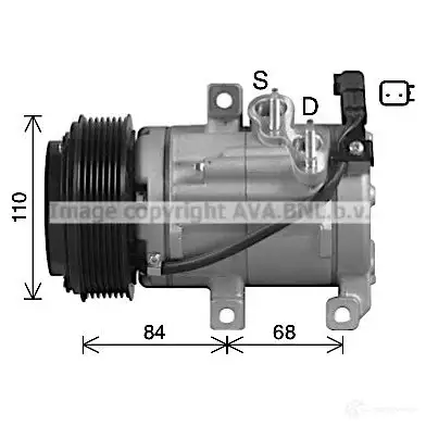 Компрессор кондиционера PRASCO 2WCI 2M3 fdak682 1437731492 изображение 0