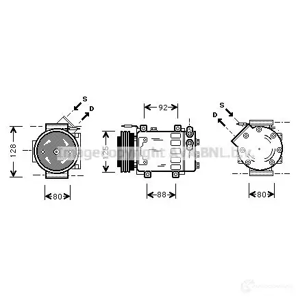 Компрессор кондиционера PRASCO OX RRXJ 4045385157426 rtak039 2604221 изображение 0