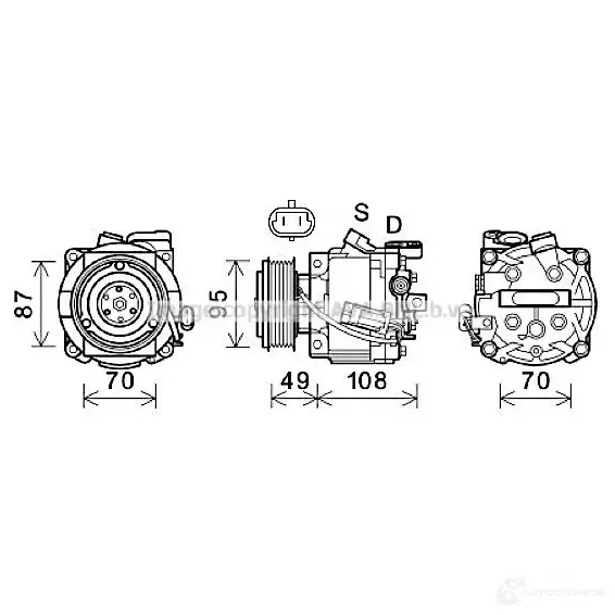 Компрессор кондиционера PRASCO 1437727342 olak668 G A3XJ