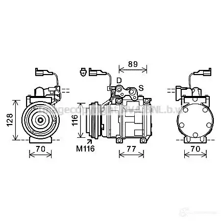 Компрессор кондиционера PRASCO 4045385183159 T6T RE7E 2590844 jek056 изображение 0
