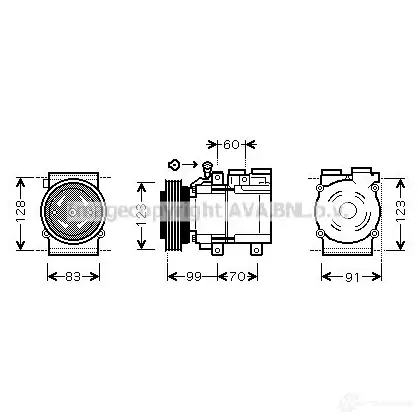 Компрессор кондиционера PRASCO hyak138 SYAYJX D 2590237 4045385203611