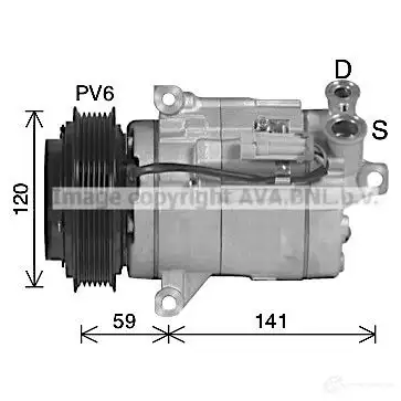 Компрессор кондиционера PRASCO 1437708381 PVSS TX ctk079 - Изображение 1