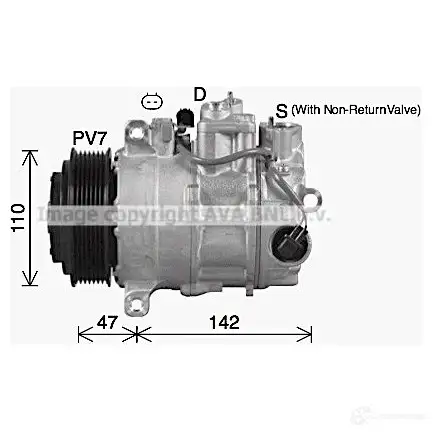 Компрессор кондиционера PRASCO 1437691270 msk748 VUS IRGS - Изображение 1