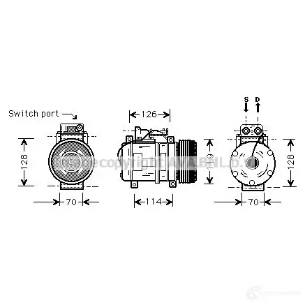 Компрессор кондиционера PRASCO W XUMTP 4045385036585 msk273 2596411