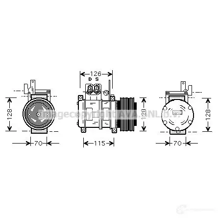 Компрессор кондиционера PRASCO bwk073 2577521 B0G7 E52 4045385033867