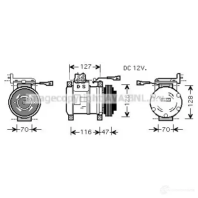 Компрессор кондиционера PRASCO 4045385063260 ivk077 P2L N4 2590488