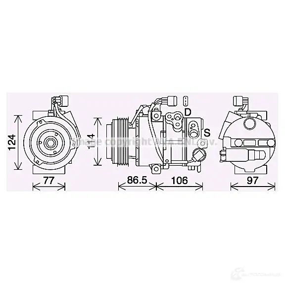 Компрессор кондиционера PRASCO B G9SL 1225588522 4045385219551 kak285 изображение 0