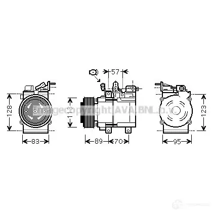 Компрессор кондиционера PRASCO 2591258 4045385164455 SP4 BI kak137