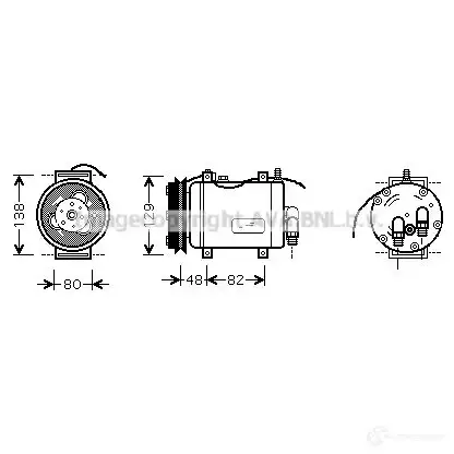 Компрессор кондиционера PRASCO 4045385062782 XI 2KJ 2574809 aik228 изображение 0