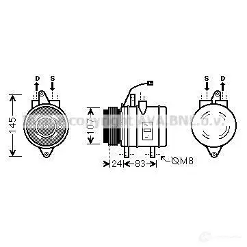 Компрессор кондиционера PRASCO dwak096 A36Q N 1437697272