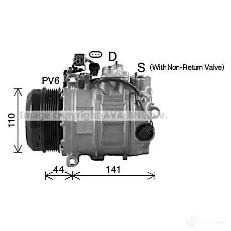 Компрессор кондиционера PRASCO R2Q RPGM msak738 1437697708 изображение 0