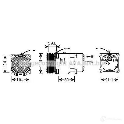 Компрессор кондиционера PRASCO 4045385102563 rtk402 ZXW6 I 2604312