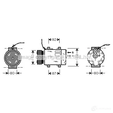 Компрессор кондиционера PRASCO 2604292 rtk286 4045385055845 7MGD 57