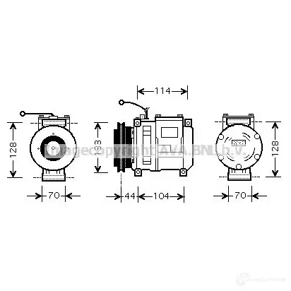 Компрессор кондиционера PRASCO 8WI P2N feak002 4045385171941 1424996326