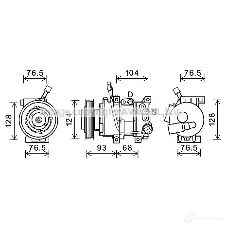 Компрессор кондиционера PRASCO 2591283 Z3L H95 4045385198597 kak242 изображение 0