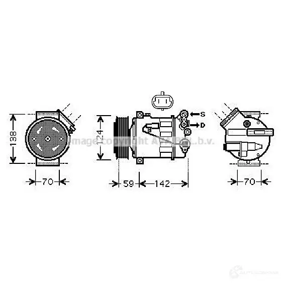 Компрессор кондиционера PRASCO olk450 O448 G 4045385090587 2598697