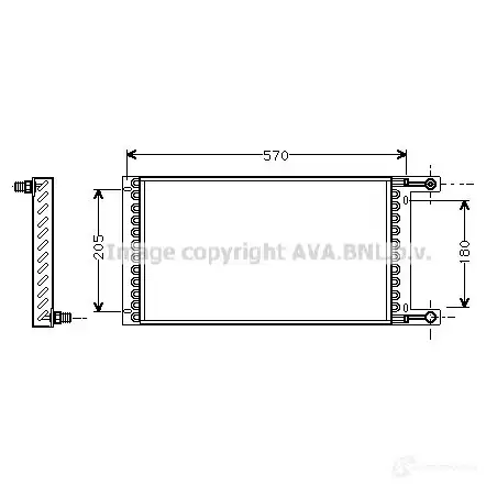 Радиатор кондиционера PRASCO 2592716 R9P6 F lc5060 4045385012015