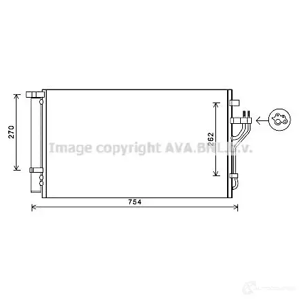 Радиатор кондиционера PRASCO XEHLAX HN80 4C001 2590228 hya5279d изображение 0