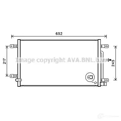 Радиатор кондиционера PRASCO M 34SK 2574636 4045385203277 ai5387