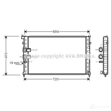 Радиатор кондиционера PRASCO 2596020 XPXSCSJ ms5361 ME028 C002