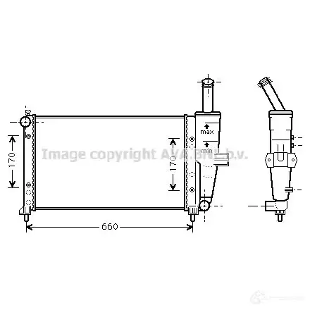 Радиатор кондиционера PRASCO RZDIVZA 2583687 fd5377 FD109 C003