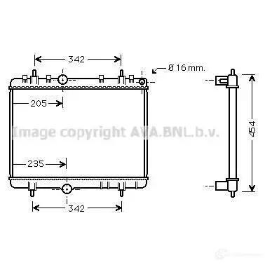 Радиатор кондиционера PRASCO MQXFCNR 2596028 ME02 6C004 ms5435d